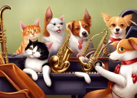 Jigsaw puzzle - Musical cats and dogs Jigsaw Puzzle