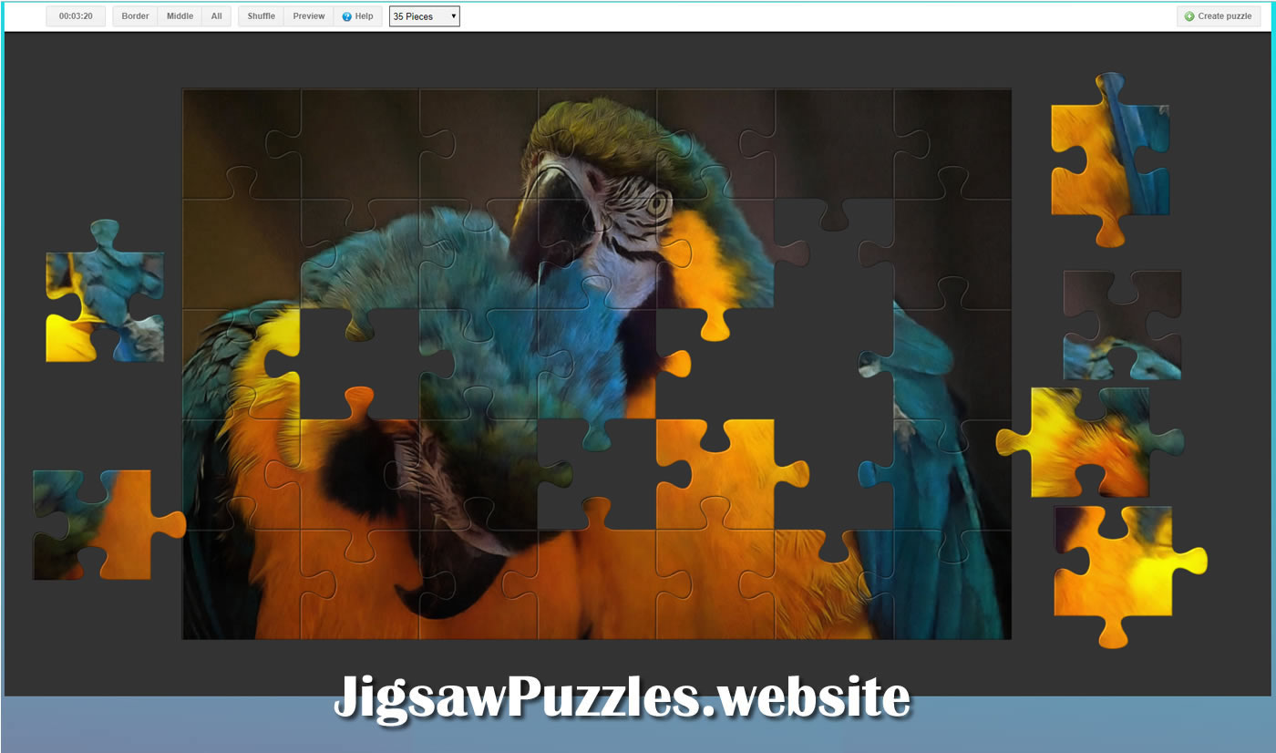Jigsaw Puzzle | Free Online Game 5 - Parrots