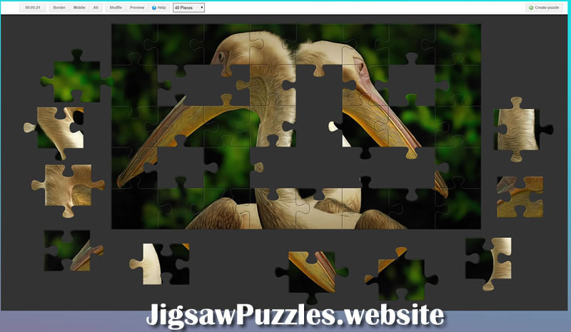 Jigsaw Puzzle | Free Online Game 10 - Beautiful Pelicans