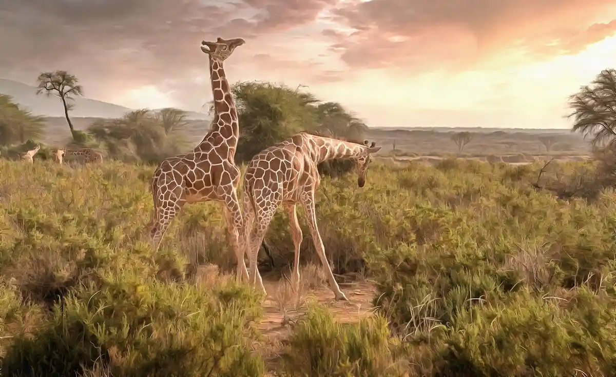Giraffes - art picture 2